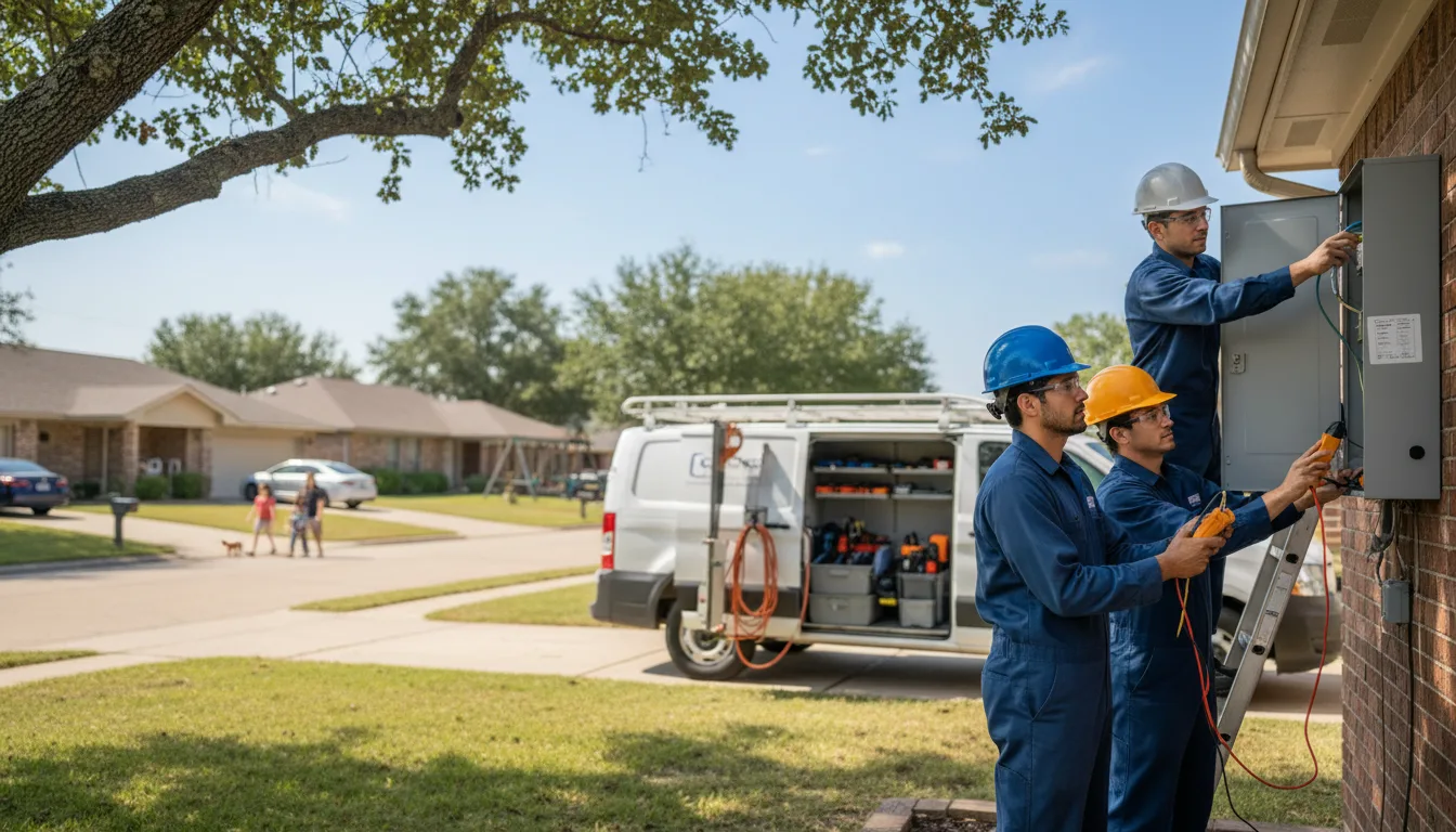 Certified electrician providing emergency electrical services in Poth, TX